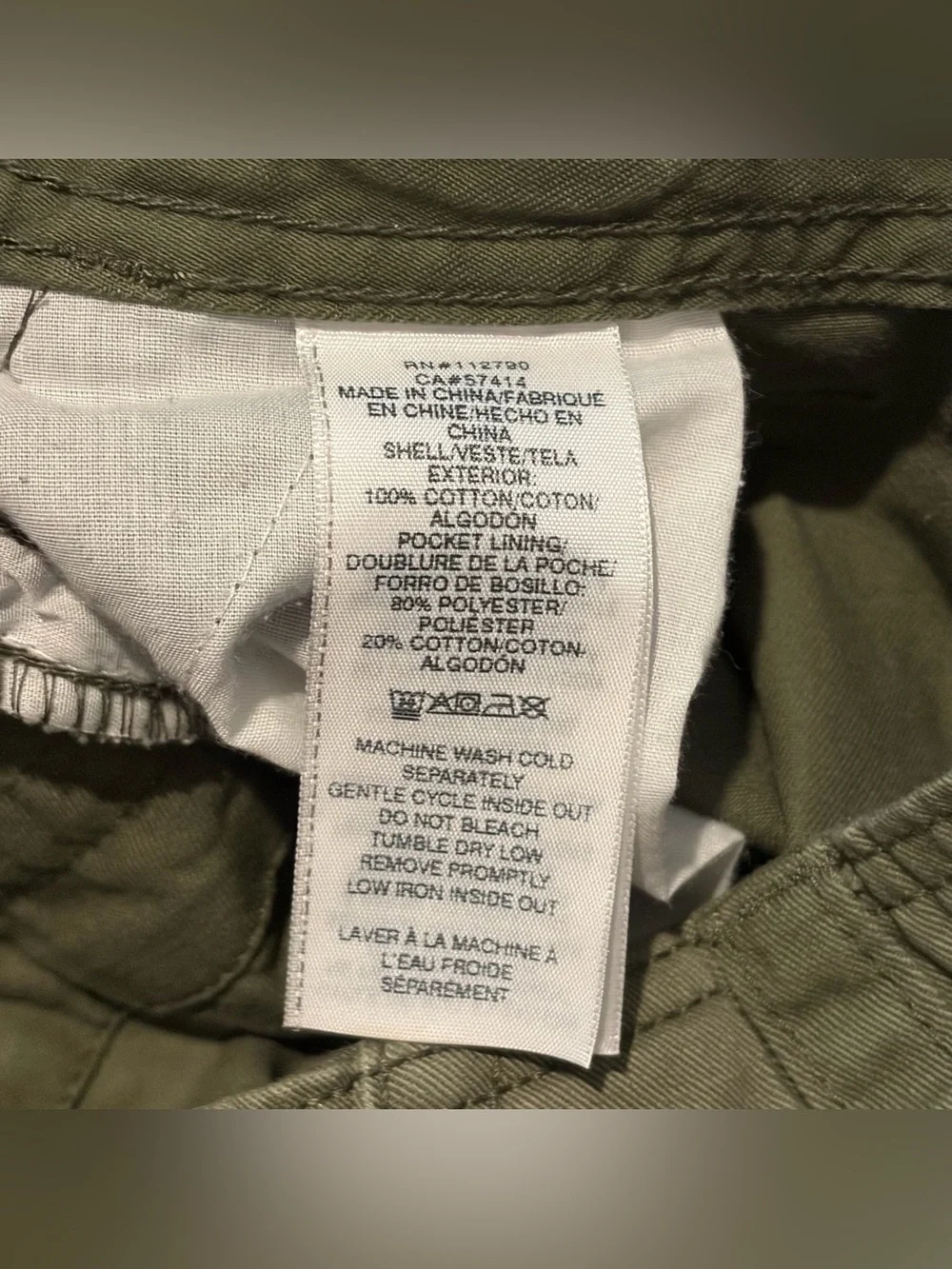 True Religion Men's Cargo Relaxed Fit Green Shorts Size 34 Fits 32x12 **READ